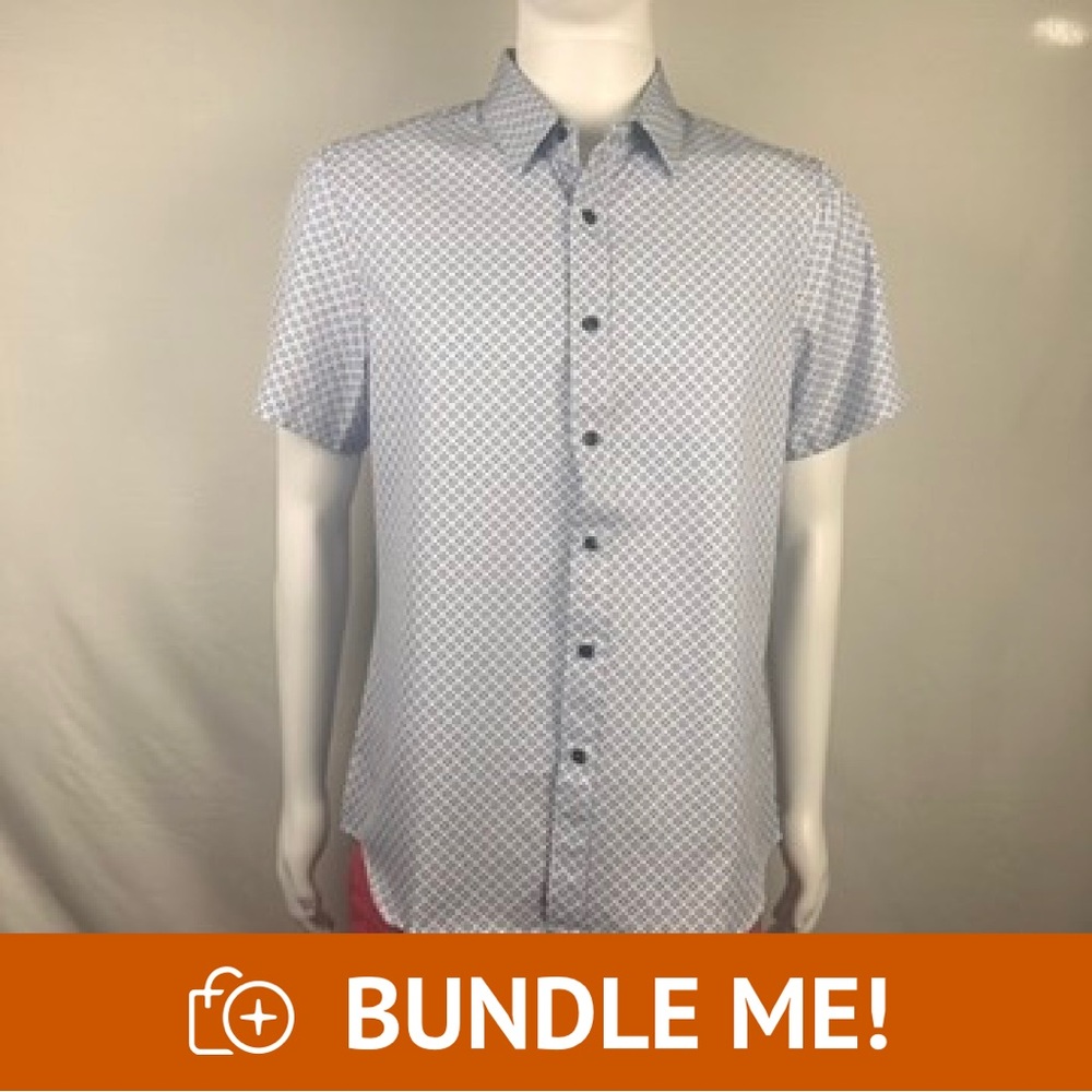 Level Ten Geometric Print Short Sleeve Shirt – Size M
